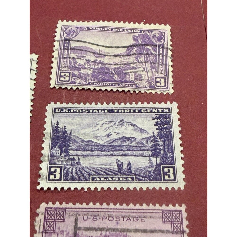 US Stamps Scott 799-802 single set of Territorial Issues 3c M/NH - Picture 2 of 5